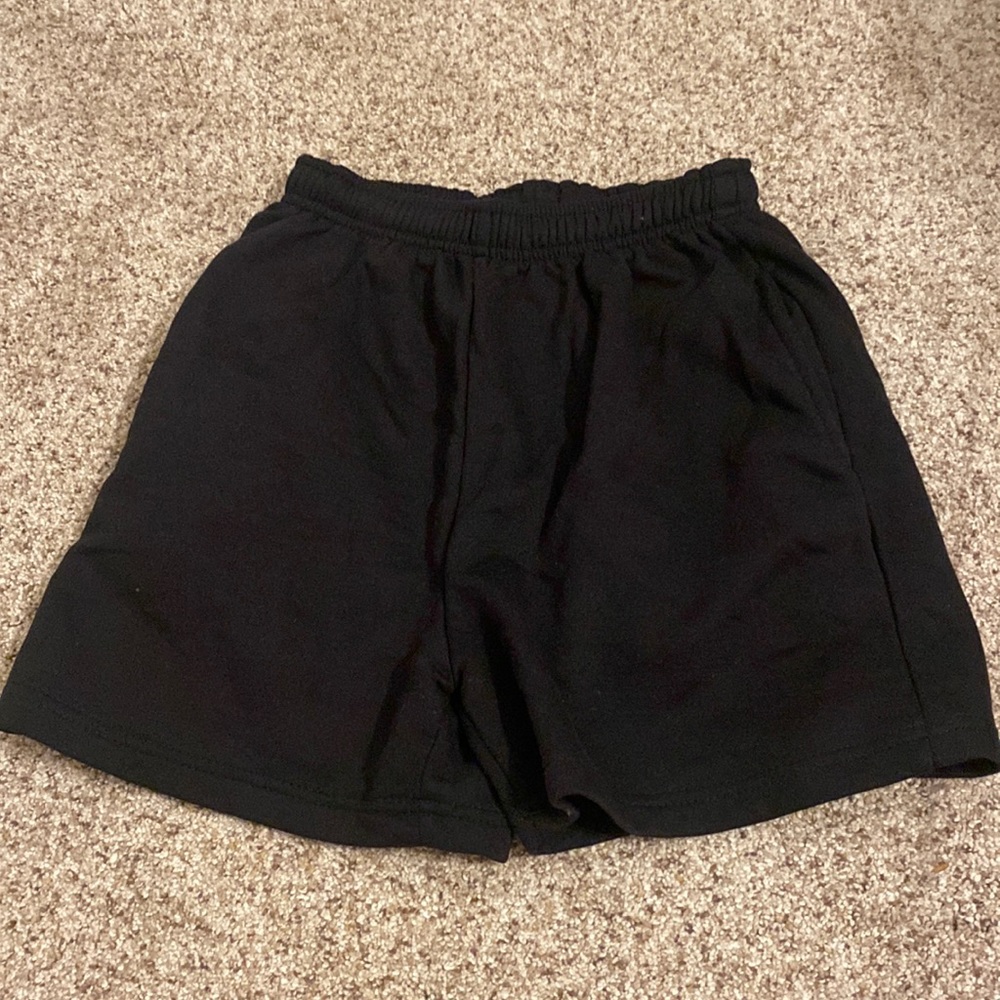 black sweatshorts
